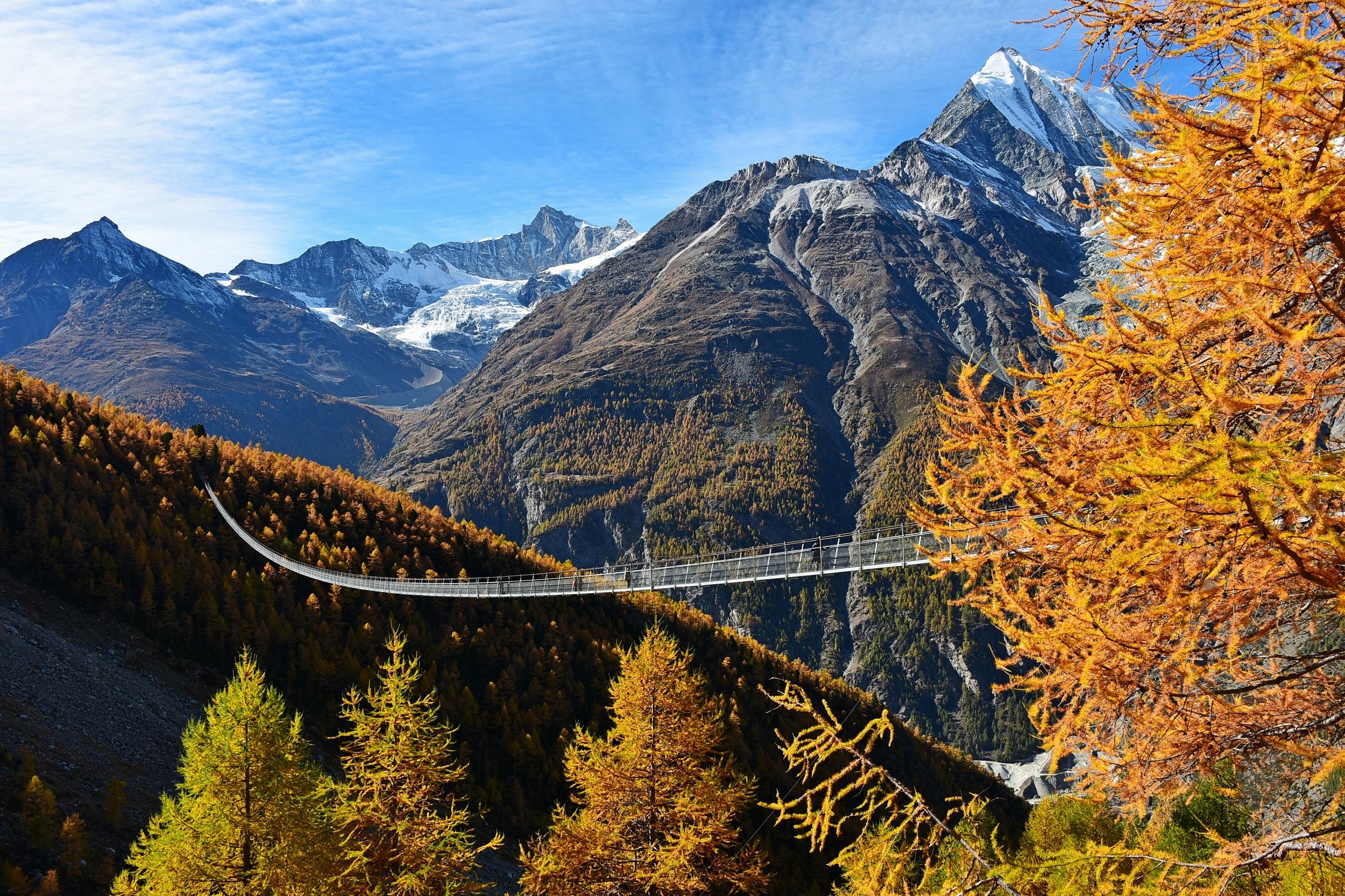 Schweiz-Charles-Kuonen-Hängebrücke