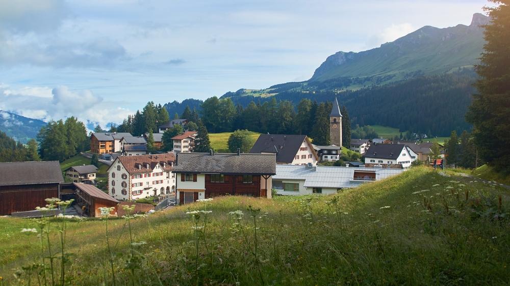 Dorf Churwalden, Schweiz