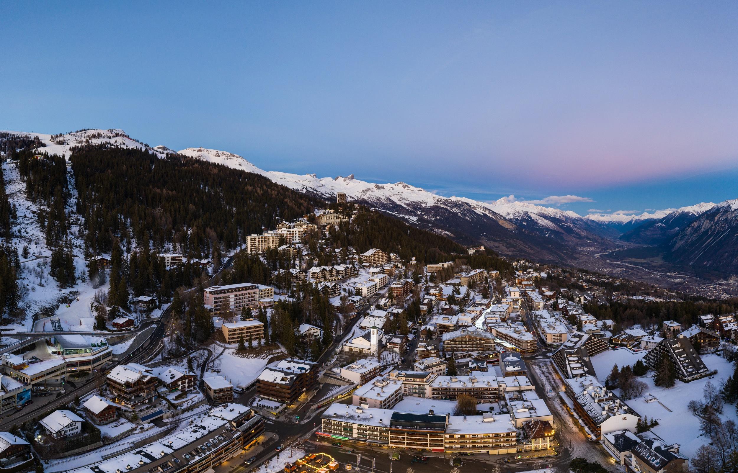 Schweiz-Crans-Montana-Winter