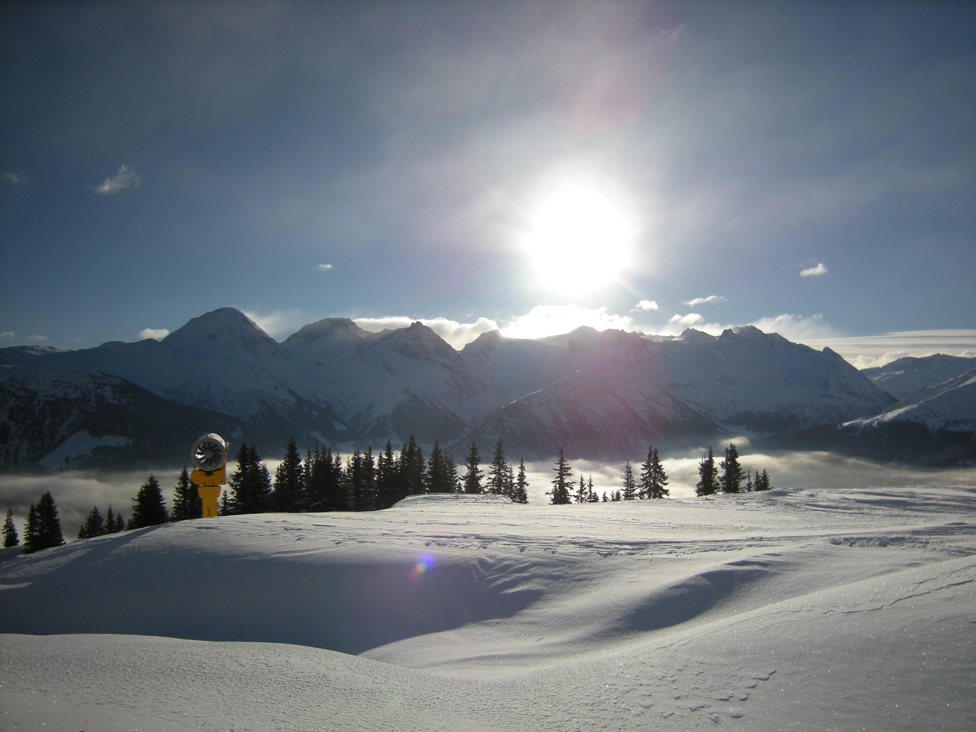 Schweiz-Disentis-Skigebiet