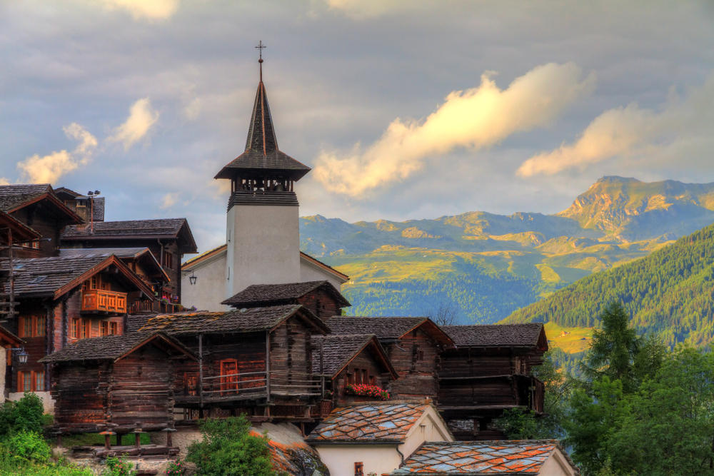 Switzerland Grimentz Church