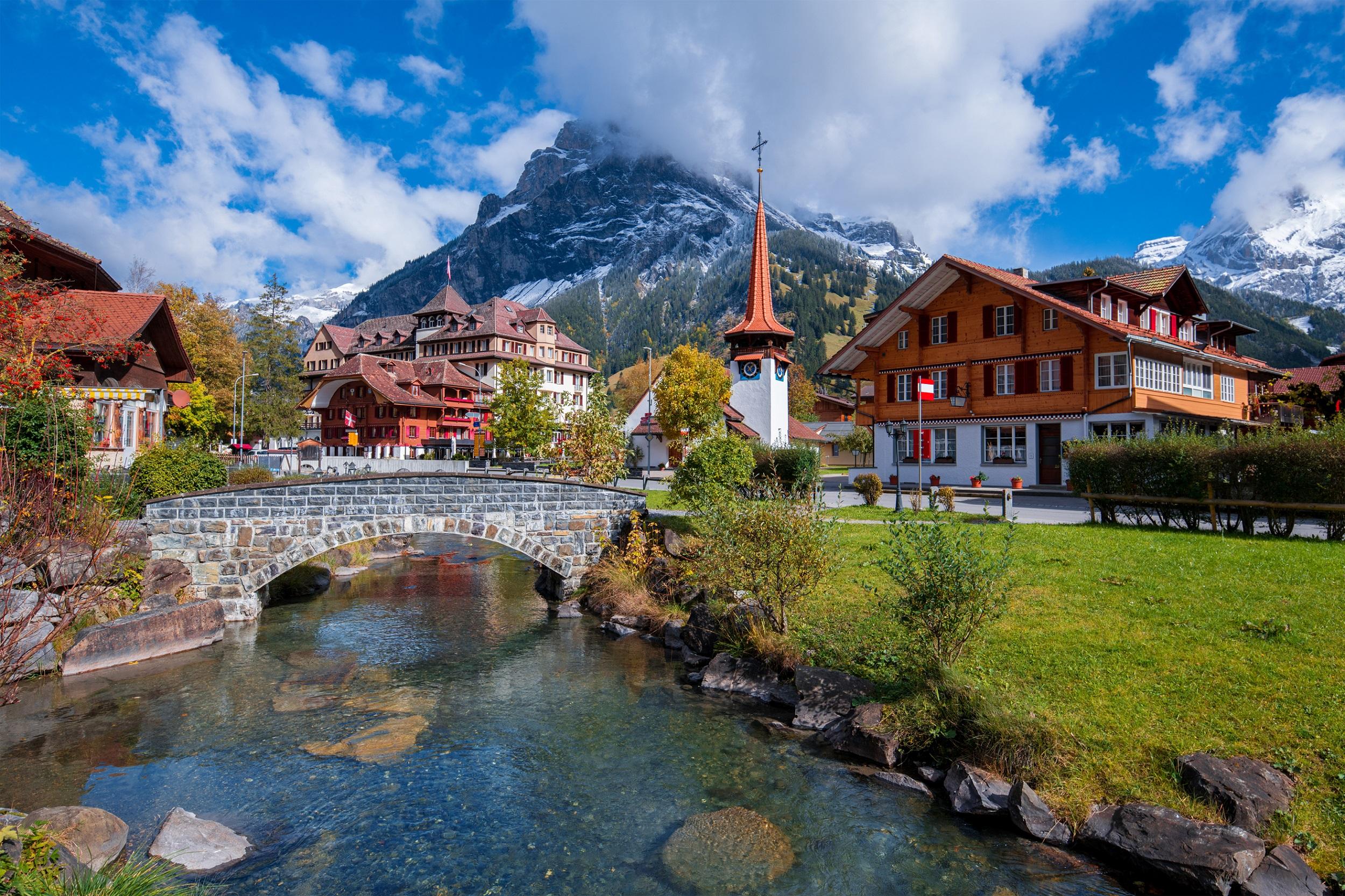Schweiz-Kandersteg-Dorf
