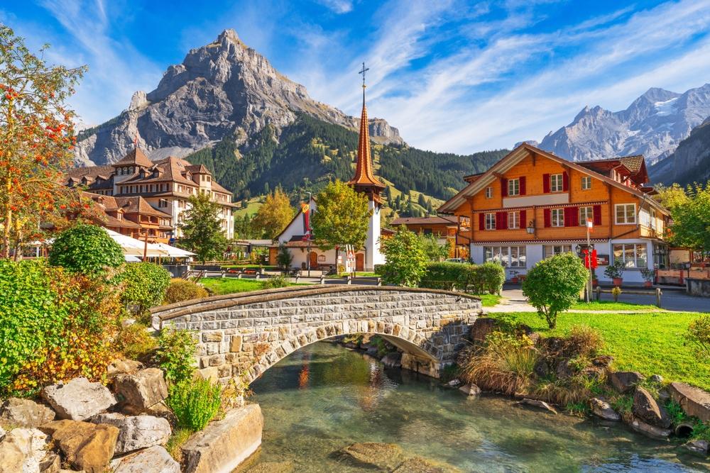 Scenic view of Kandersteg, Switzerland