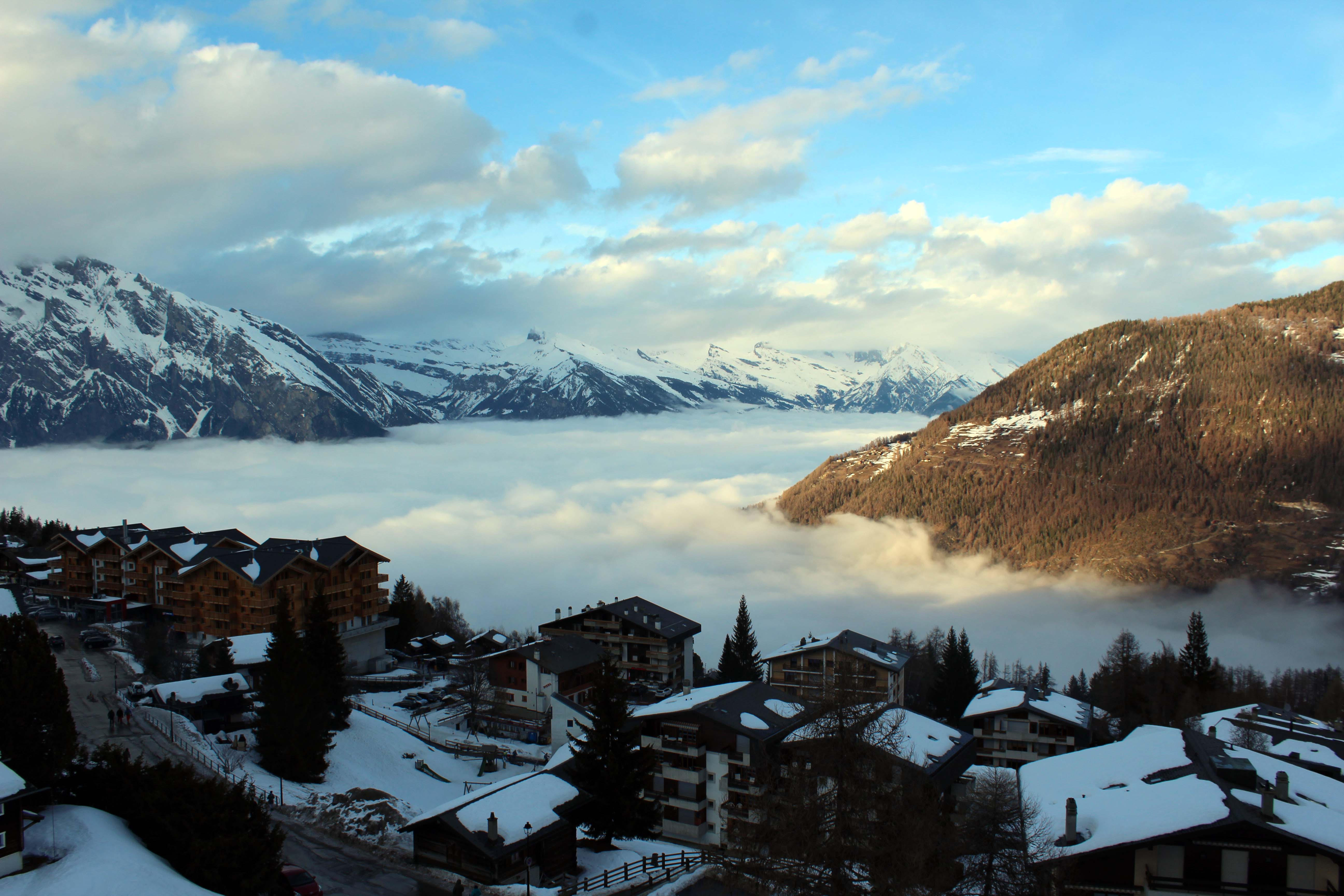 Schweiz-La-Tzoumaz-Skigebiet