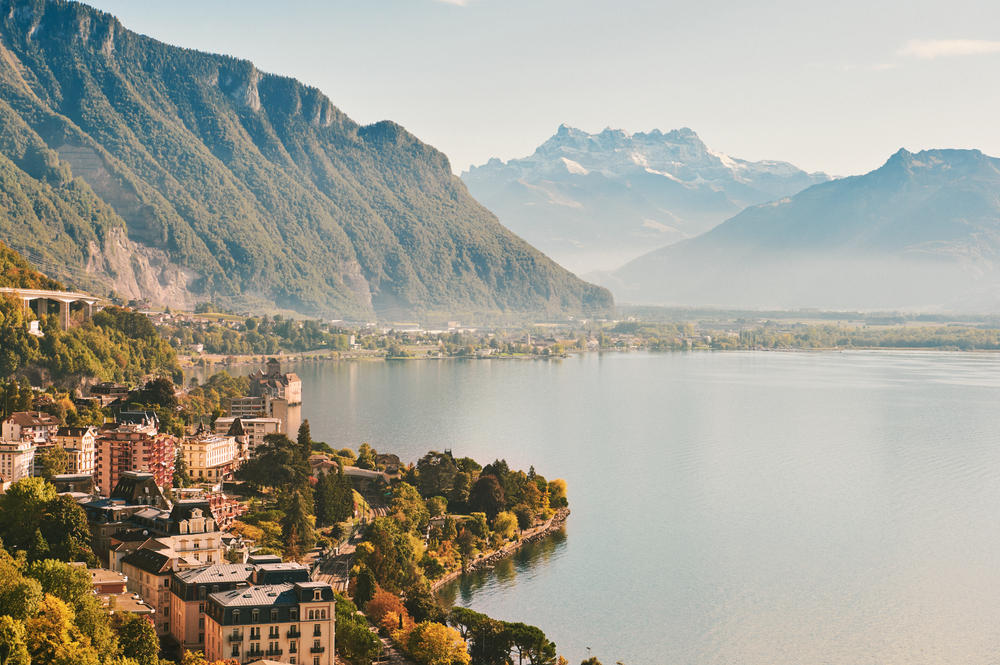 Schweiz Genfersee Region Montreux
