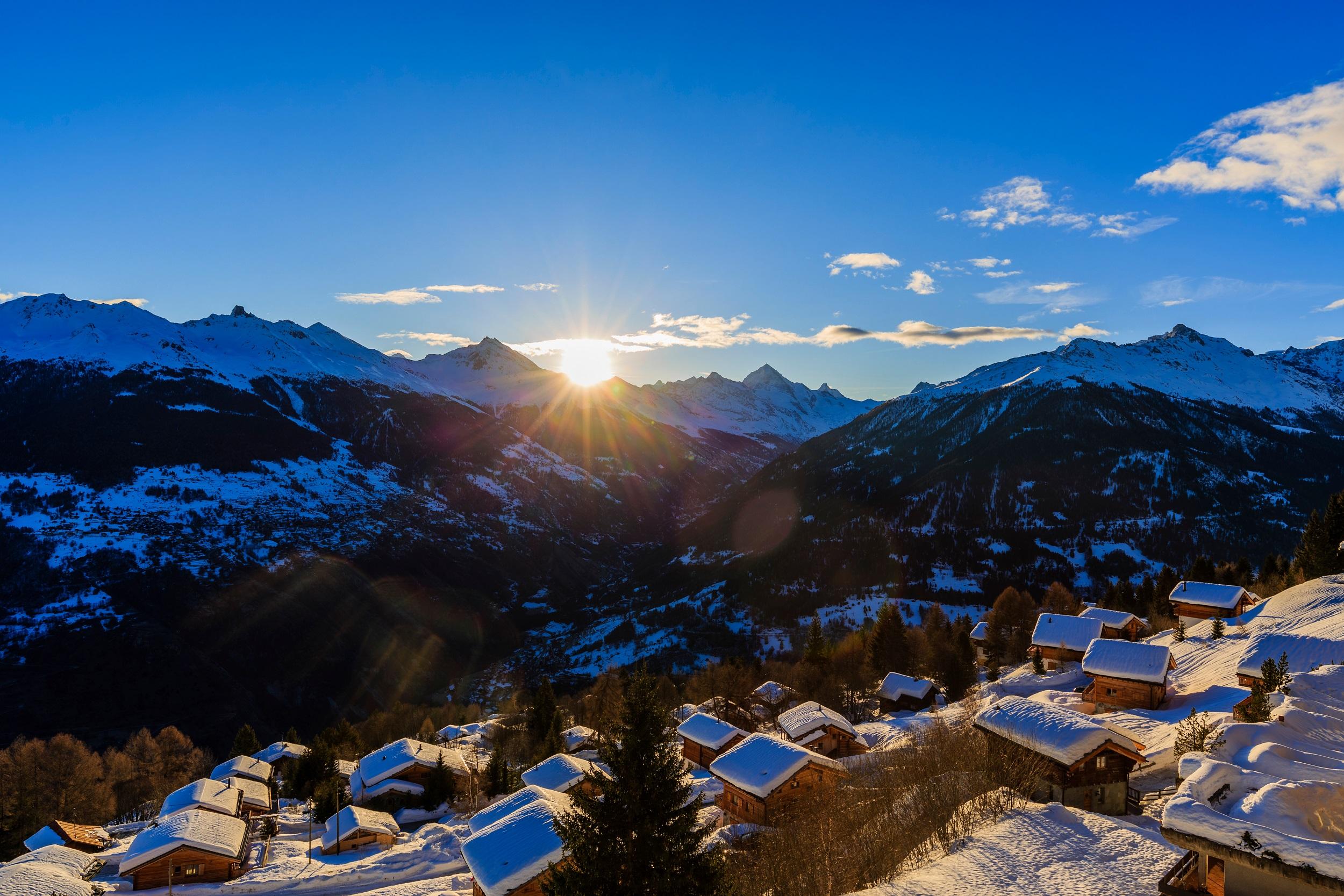 Schweiz-Les-Collons-Skigebiet