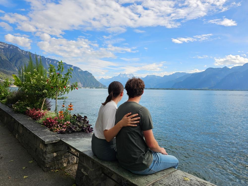 Schweiz Montreux Promenade Genfersee