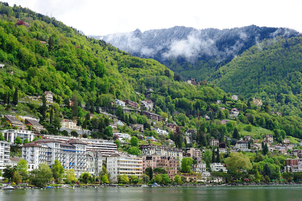 Aussicht auf Montreux, Schweiz