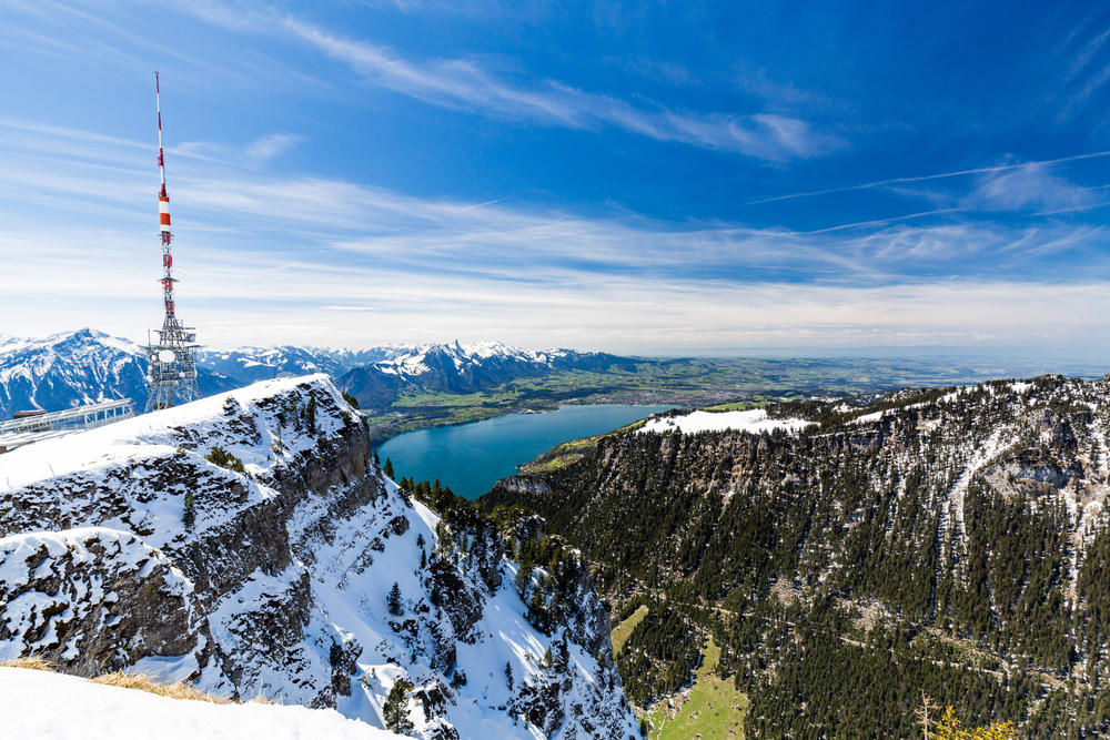 Zwitserland Niederhorn berg meer Thun