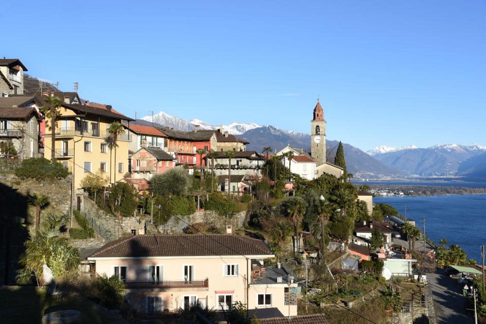 Uitzicht op Ronco sopra Ascona, Zwitserland