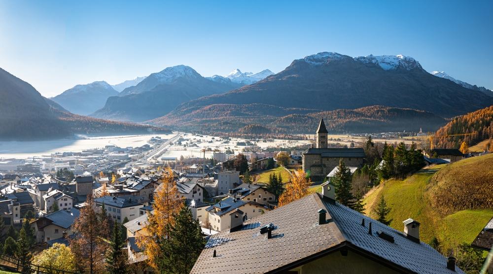 Zwitserland Samedan dorp