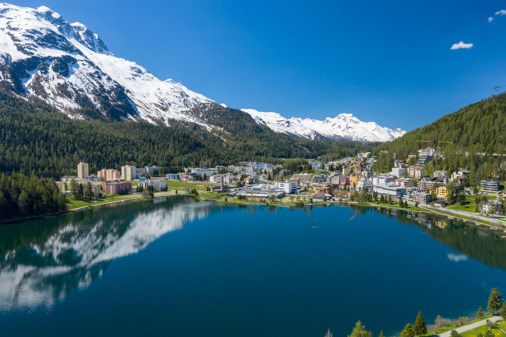 Switzerland Sankt Moritz Panorama