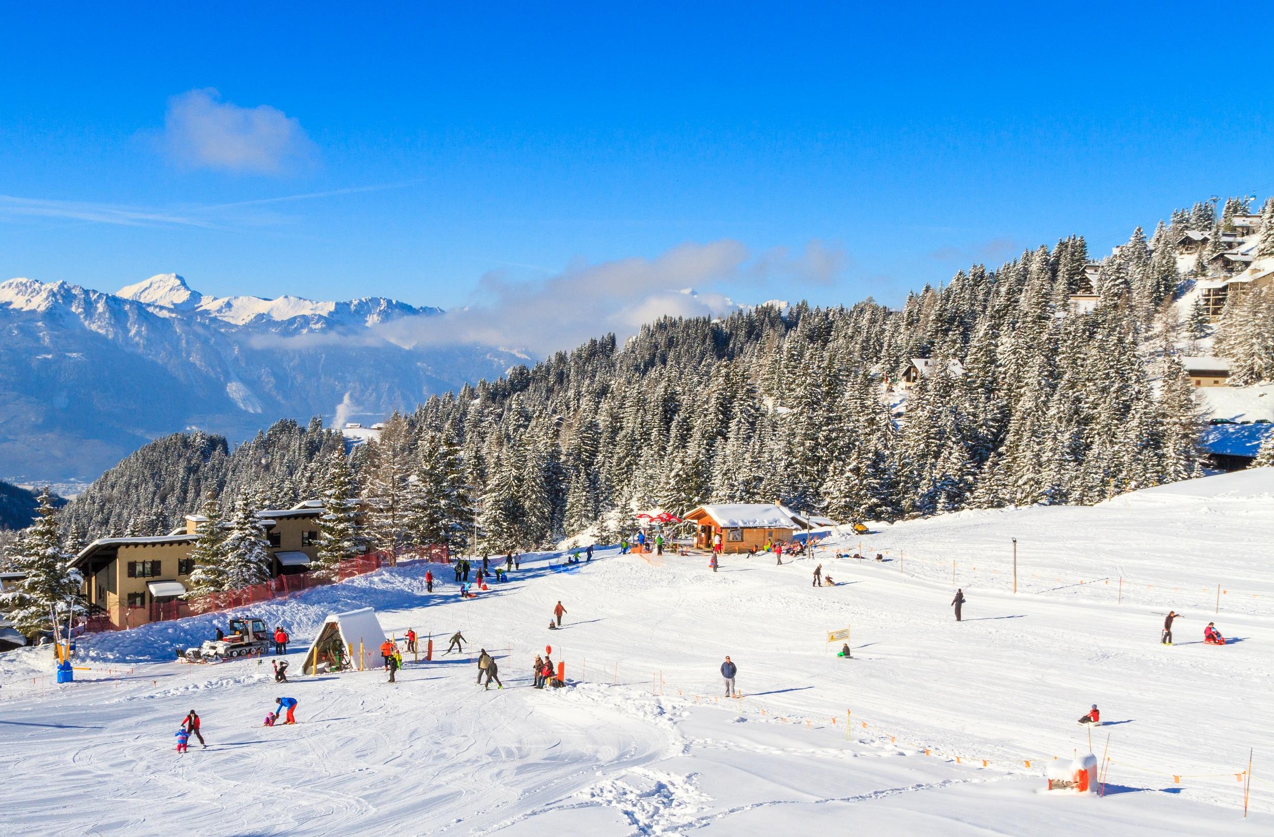 Schweiz-Villars-Gryon-Skigebiet