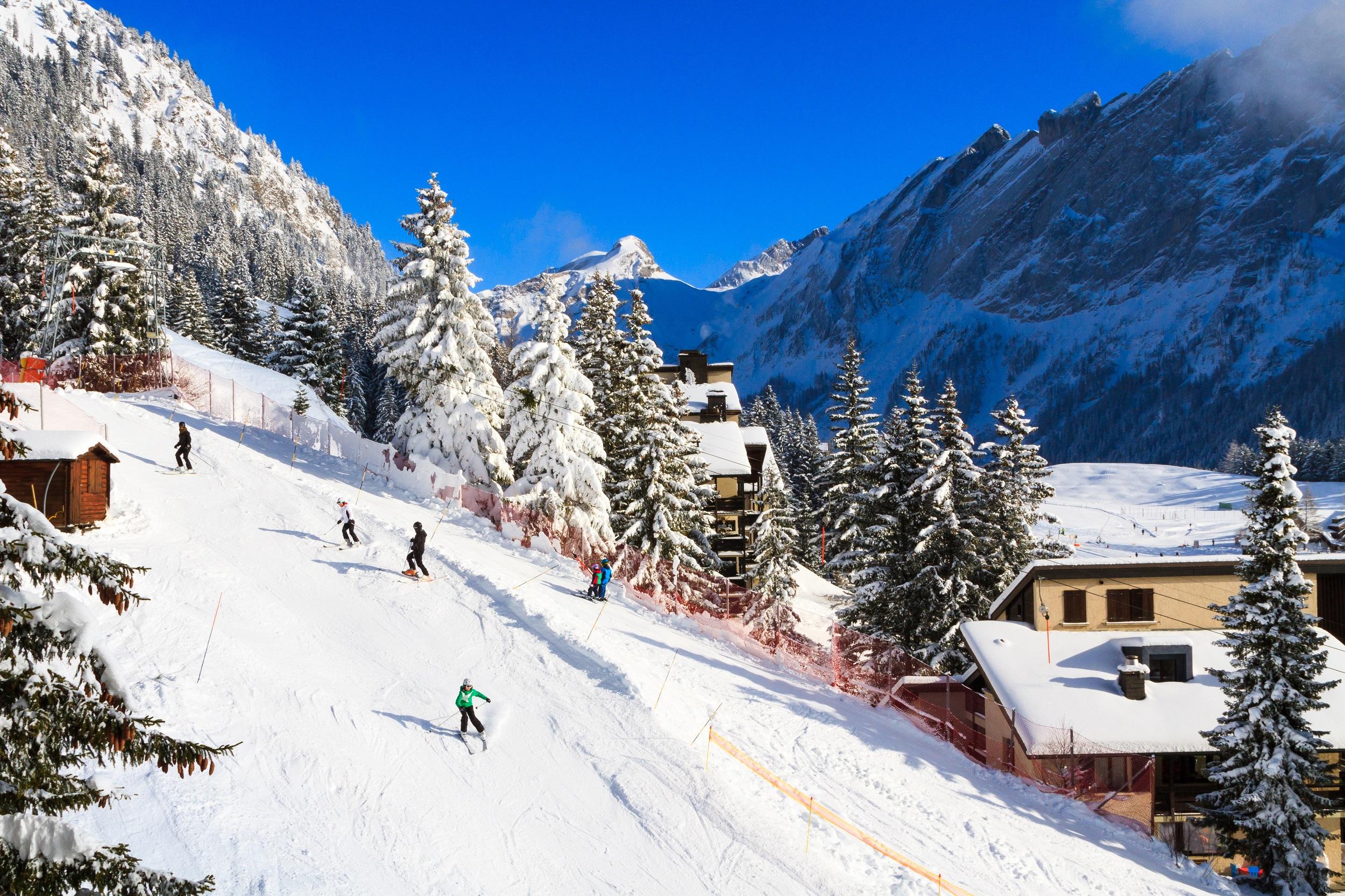 Schweiz-Villars-Winter