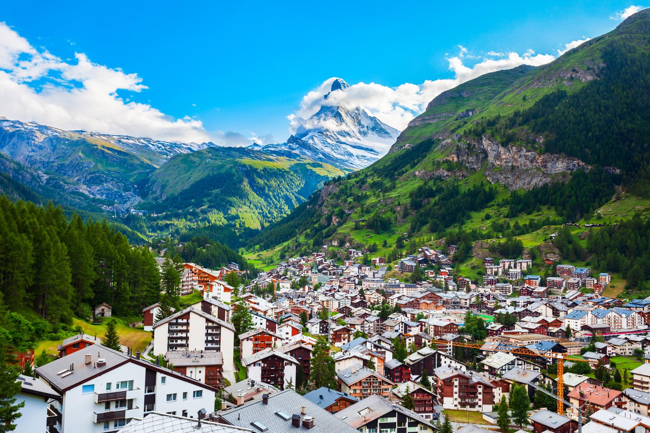 Schweiz-Zermatt-Dorf